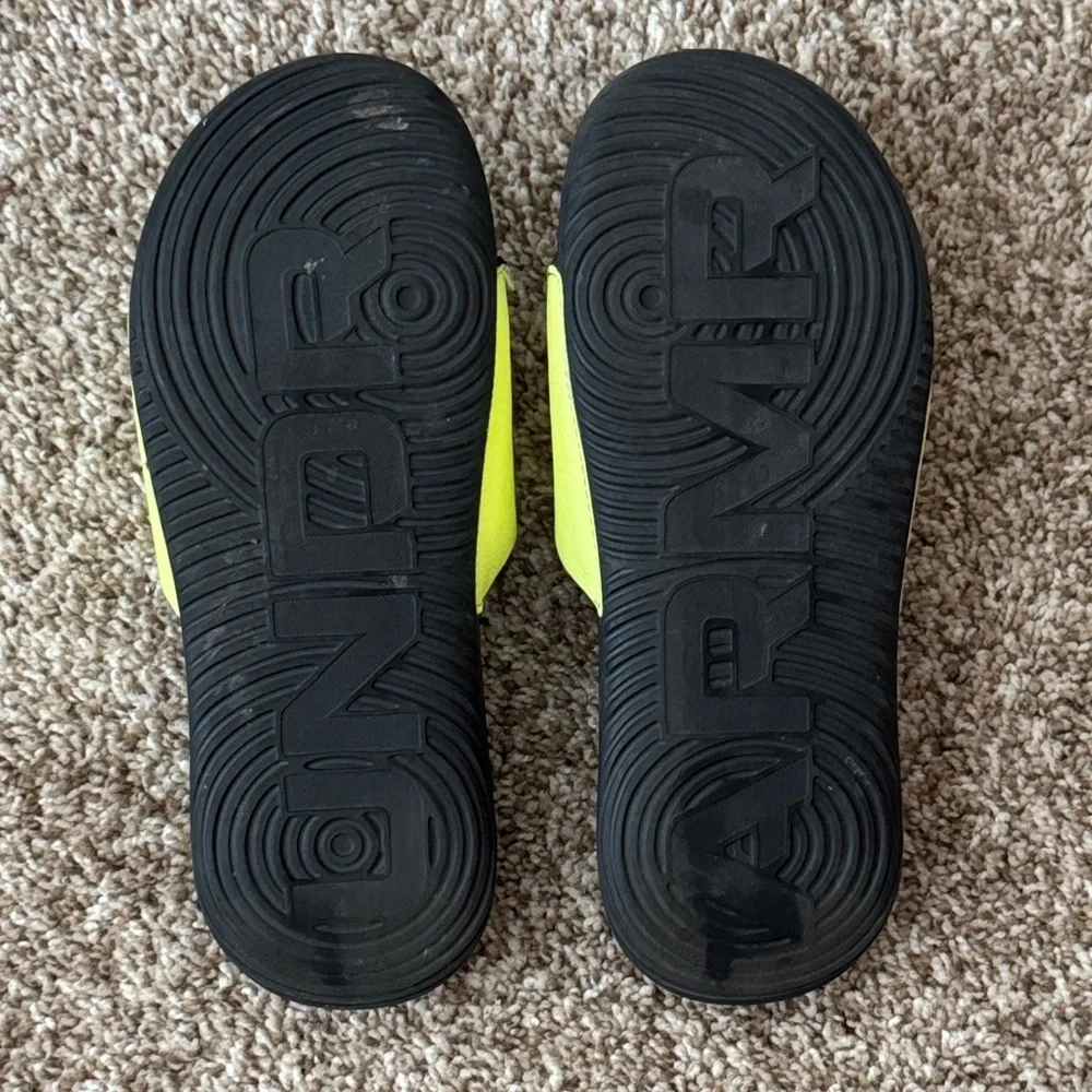 Under Armour Kids Slide Sandals - Black and Neon Yellow